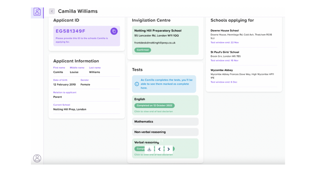 ISEB Guardian Portal