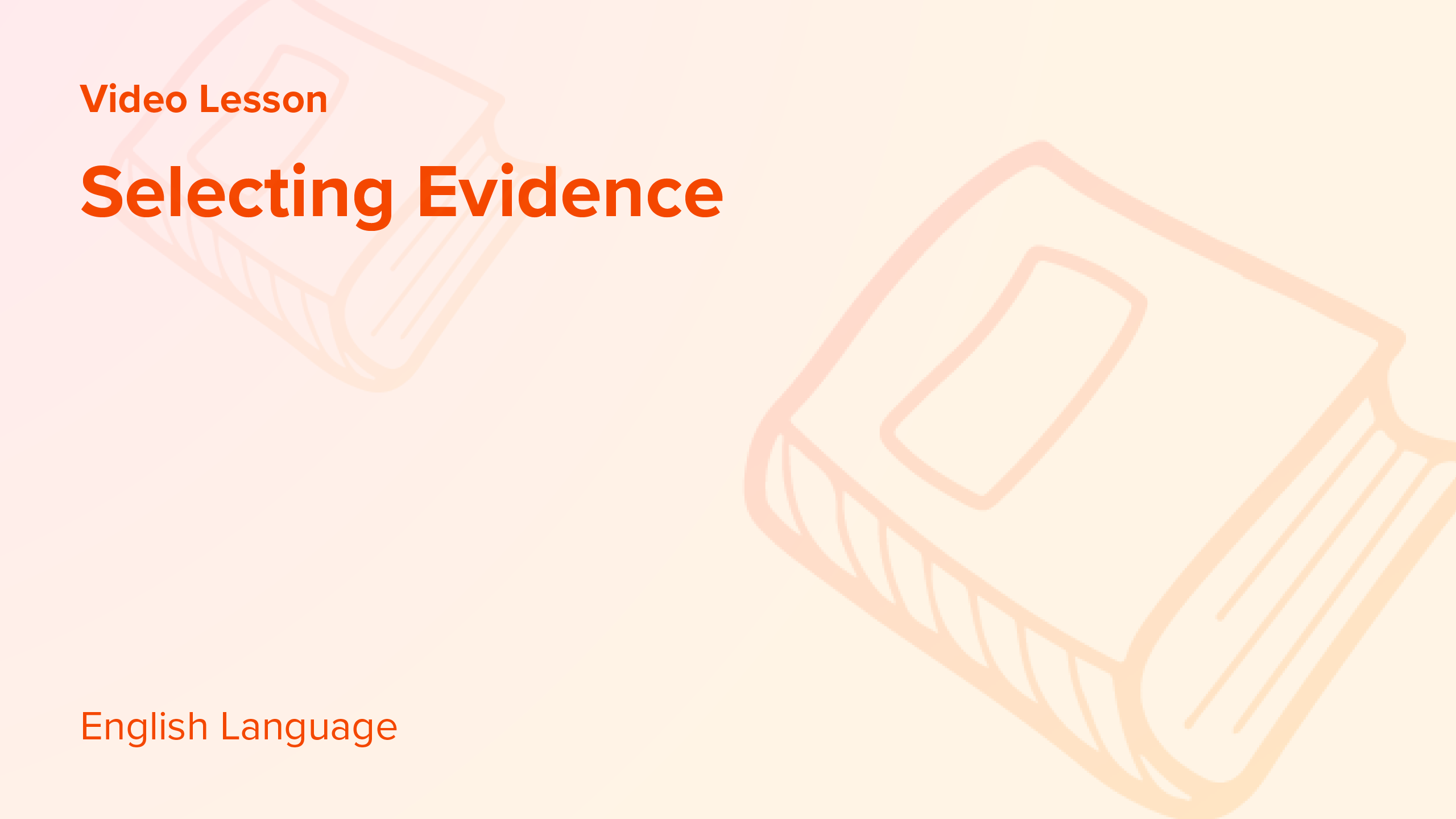 Selecting Evidence - CENTURY