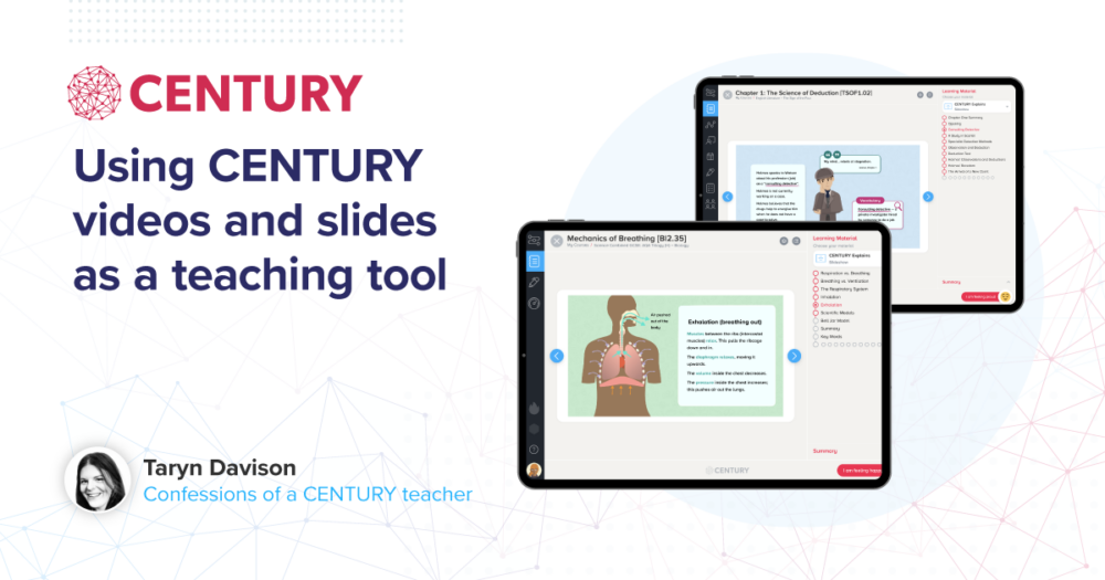 Using CENTURY videos and slides as a teaching tool - CENTURY
