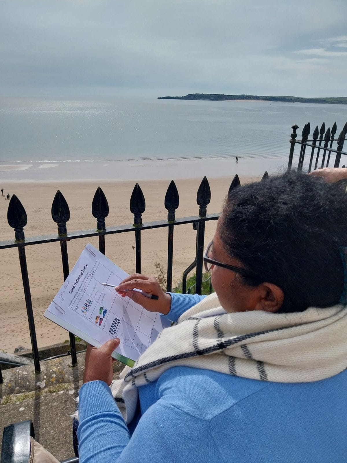 A learner in the Pembrokeshire Action for the Homeless project applies the skills they have learned on CENTURY, the AI-powered learning platform, to real-life examples.