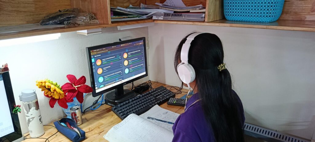 Student at Myanmar Vision International School using CENTURY for personalised learning for IGCSE maths, science and English